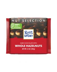 Dark Chocolate Bar with Whole Hazelnuts 100gm Ritter Sport