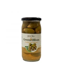 Olives Green Almond Lge 370gm