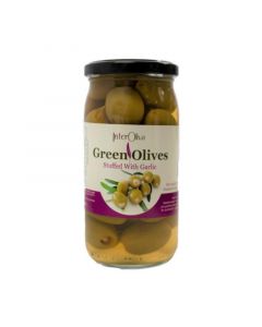 Olives Green Garlic Lge 370gm