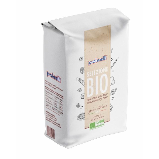 0-Grade Flour Organic 1 kg Polselli Italian