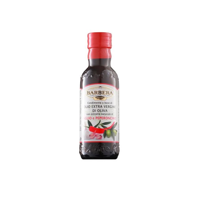 Olive Oil Extra Virgin w Garlic & Chili 250ml Barbera Italian