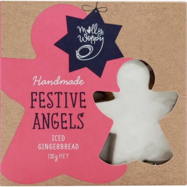 White Chocolate Topped Gingerbread Angels 120gm Ctn of 12